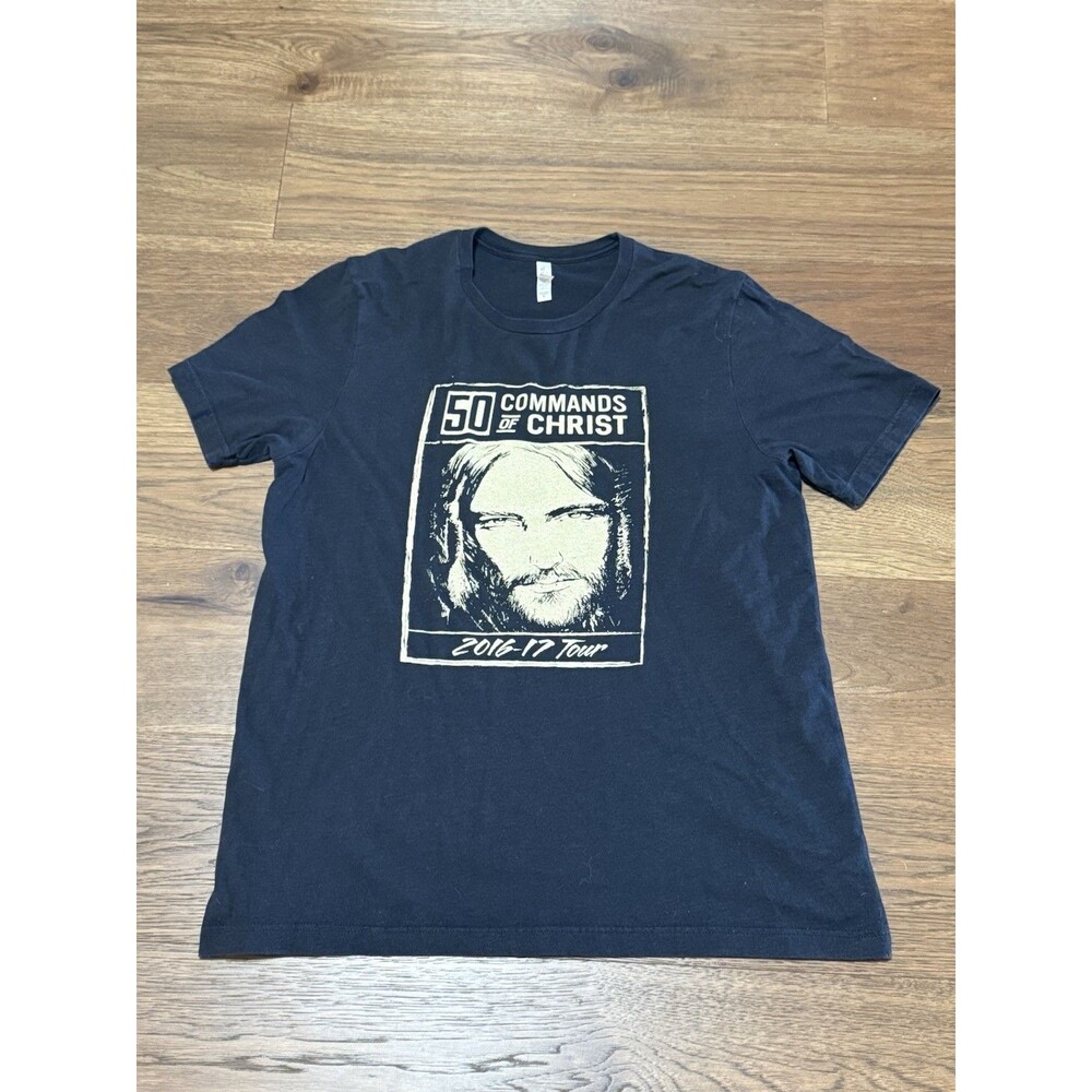 Jesus 50 Commandments Of Christ Tour Double Sided T-Shirt Size XL